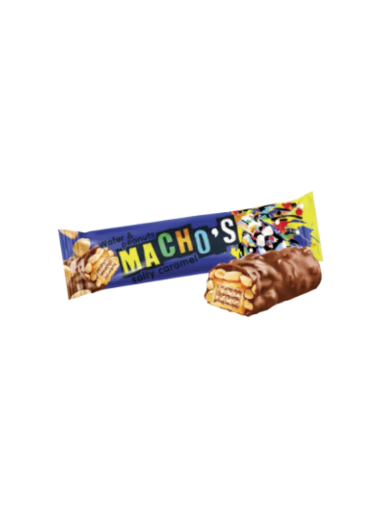 ШОКОЛАД БАТ MACHOS 40Г С СОЛЕНОЙ КАРАМЕЛЬЮ