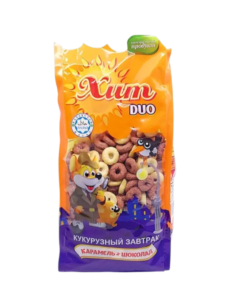 ФИГУРНЫЕ ЗАВТРАКИ ХИТ 200Г КОЛЕЧКИ ДУО КАРАМЕЛЬ/ШОКОЛАД
