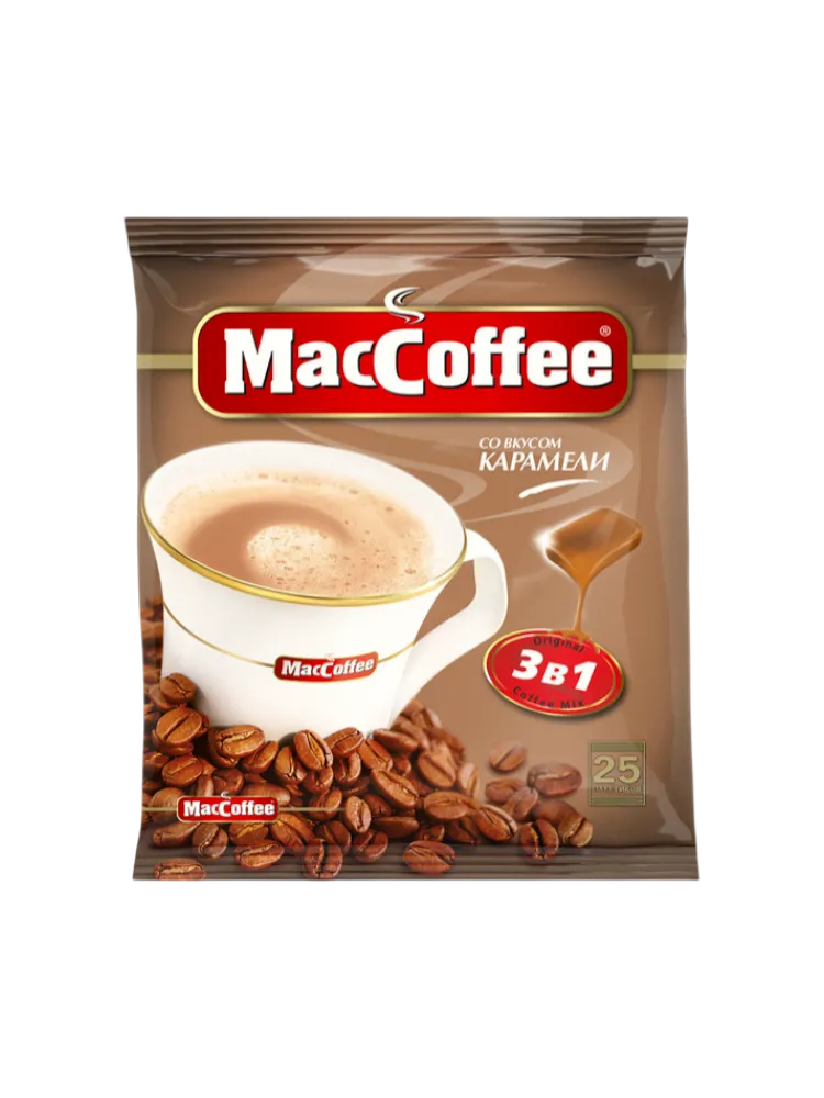 КОФЕ MACCOFFEE КАРАМЕЛЬ 18Г  - фото 1