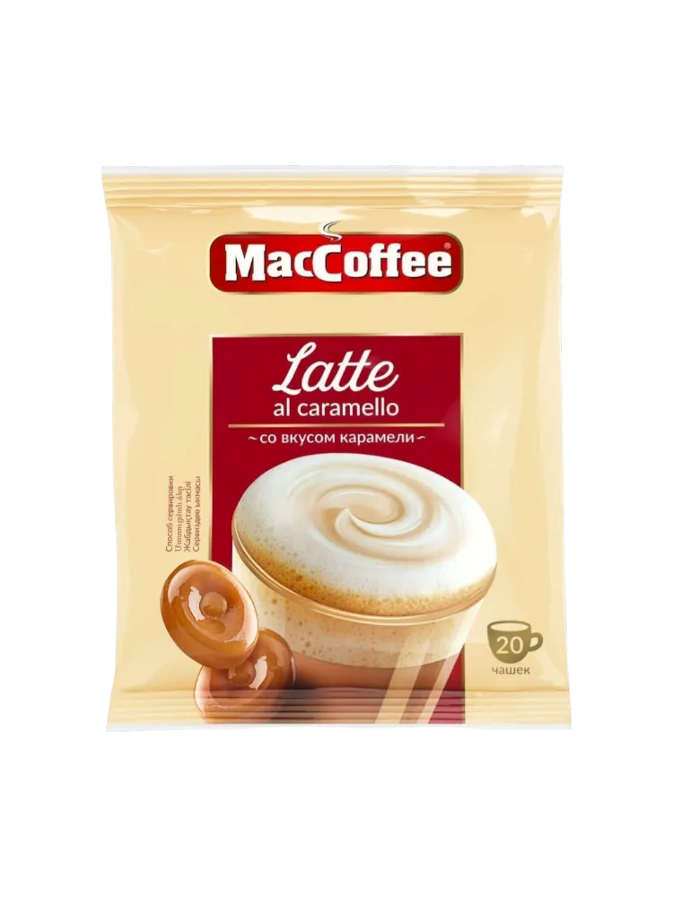 НАПИТОК КОФЕЙНЫЙ РАСТВОРИМЫЙ LATTE СО ВКУСОМ КАРАМЕЛИ 3В1 