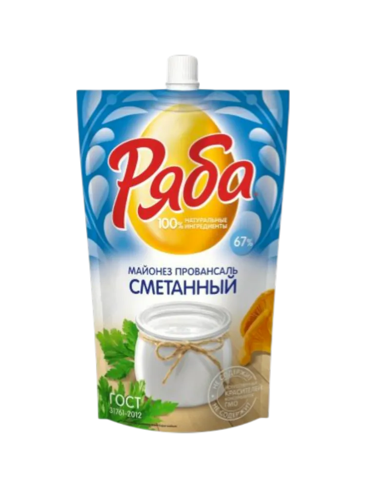 МАЙОНЕЗ РЯБА 350Г СМЕТАННЫЙ ПРОВАНСАЛЬ 67%(24)