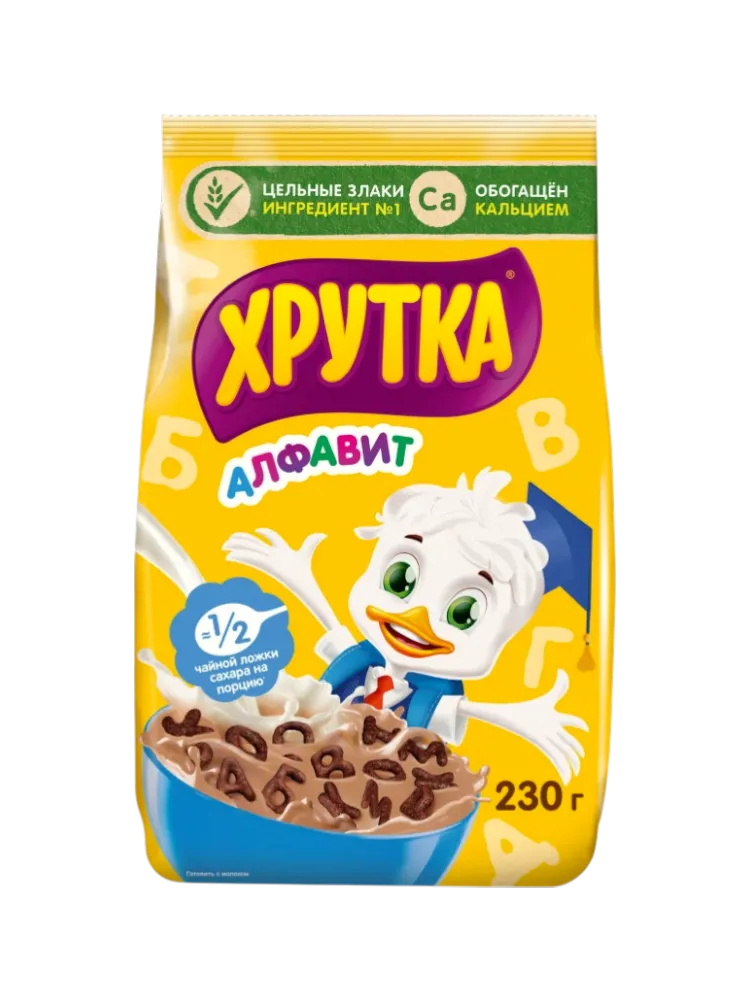 СУХ ЗАВТРАК ХРУТКА 220Г АЛФАВИТ   М/У