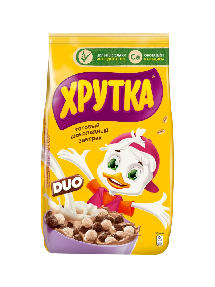 СУХ ЗАВТРАК ХРУТКА ДУО 460Г ШАРИКИ  М/У