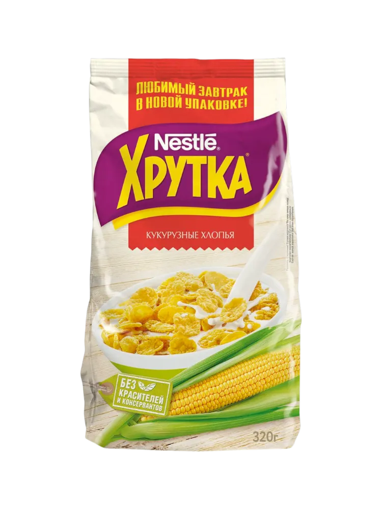 СУХ ЗАВТРАК NESTLE ХРУТКА 320Г ХЛОПЬЯ 