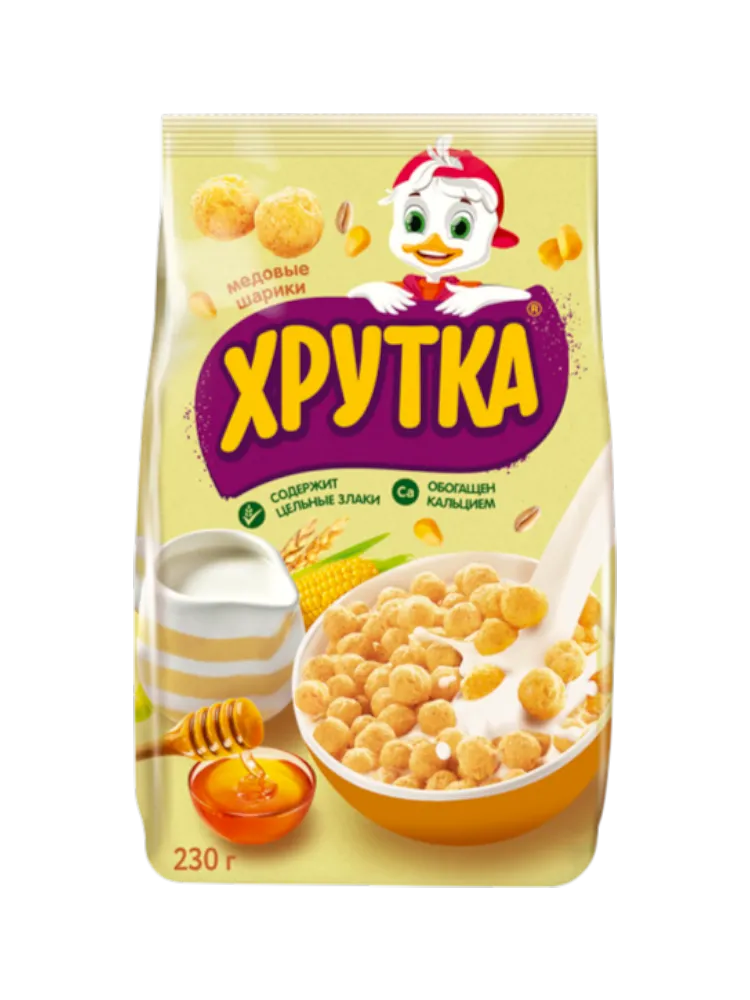 СУХ ЗАВТРАК NESTLE ХРУТКА 230Г МЕДОВЫЕ ШАРИКИ 