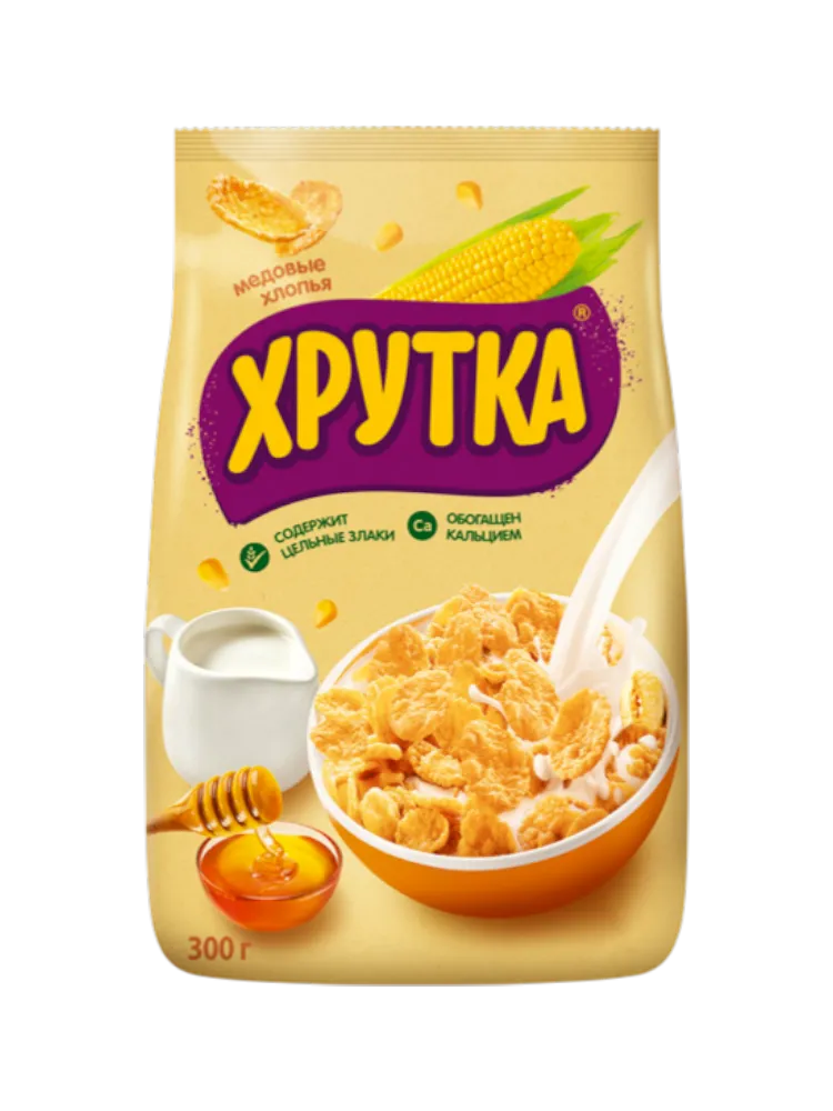 СУХ ЗАВТРАК NESTLE ХРУТКА 300Г ХЛОПЬЯ МЕДОВЫЕ