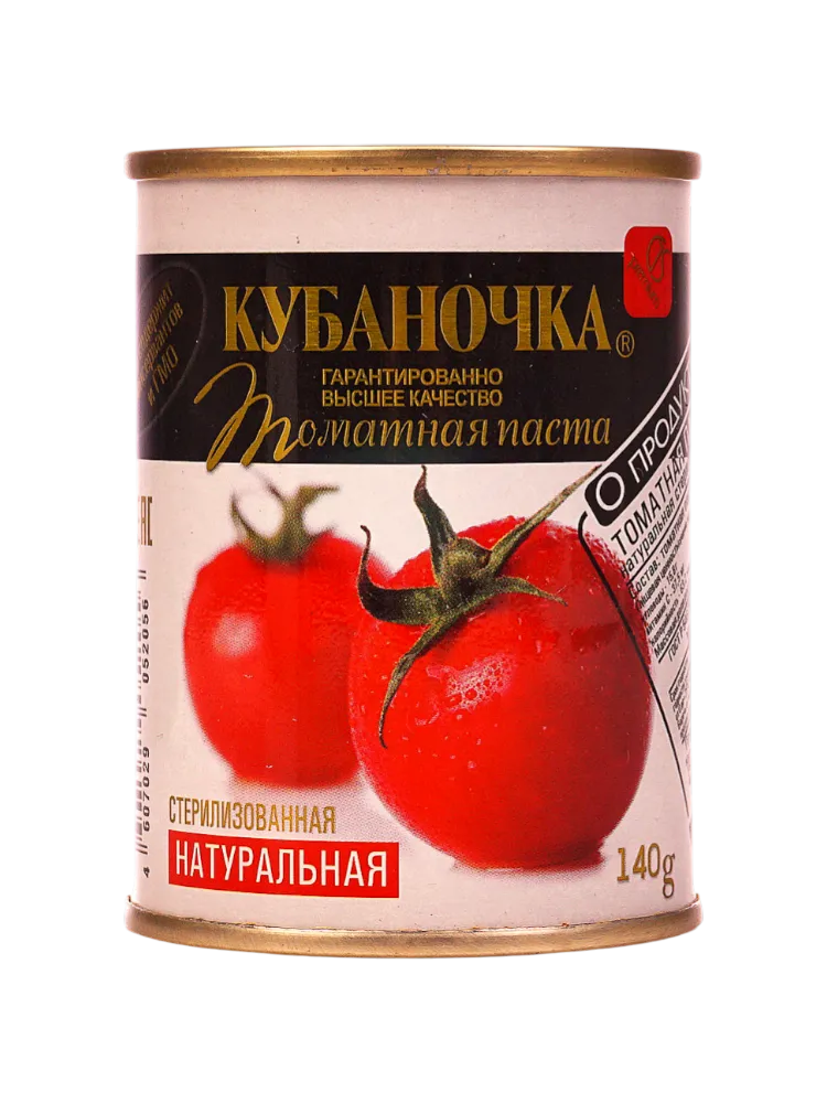 ТОМАТ ПАСТА КУБАНОЧКА 140Г ГОСТ Ж/Б