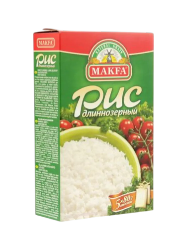 КРУПА МАКФА 5*80Г РИС ДЛИННЫЙ ШЛИФОВАННЫЙ