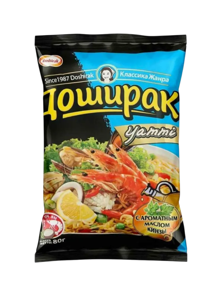 ЛАПША ДОШИРАК YAMMY 80Г ТОМ ЯМ М/У