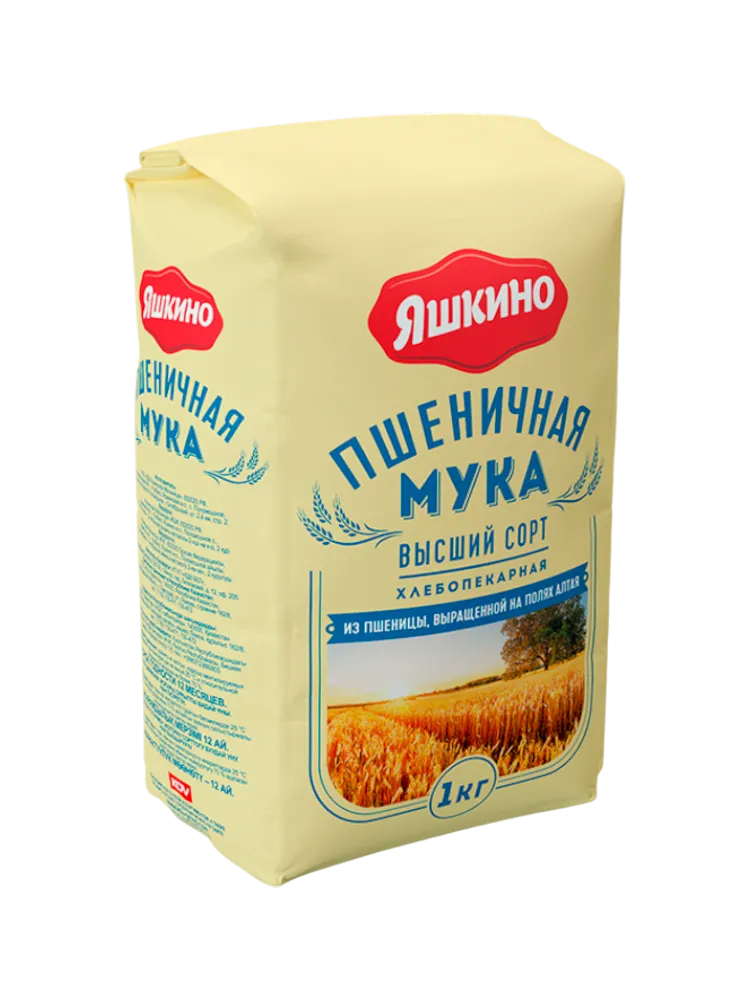 МУКА ЯШКИНО 1КГ ПШЕН.В/С ГОСТ