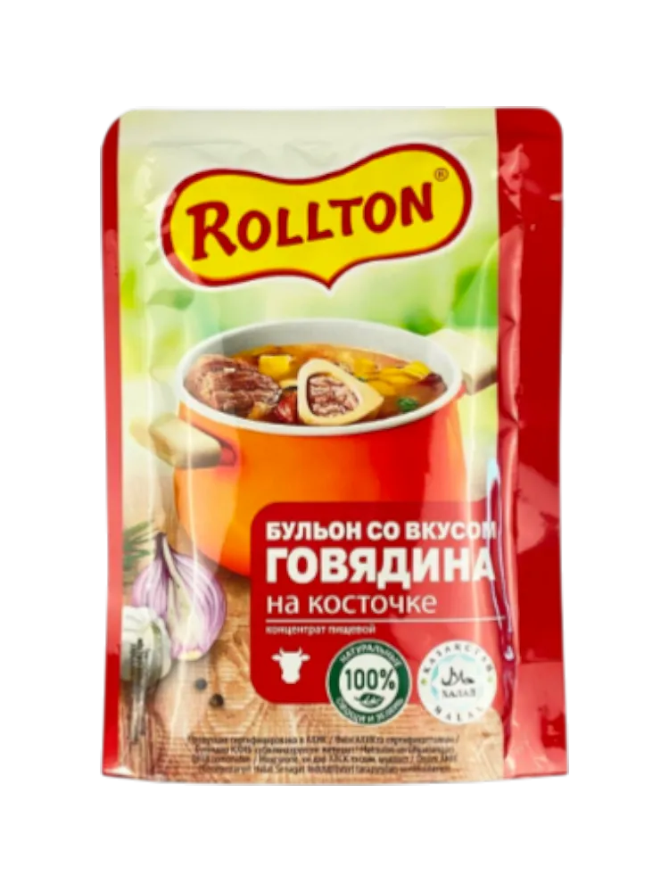 БУЛЬОН РОЛЛТОН 90Г СО ВКУСОМ ГОВЯДИНА НА КОСТОЧКЕ