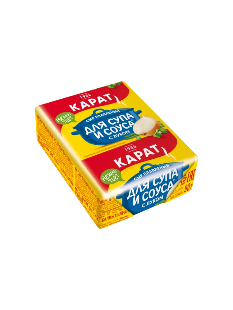 СЫР ПЛАВ КАРАТ 90Г ЛУКОВЫЙ ДЛЯ СУПА 
