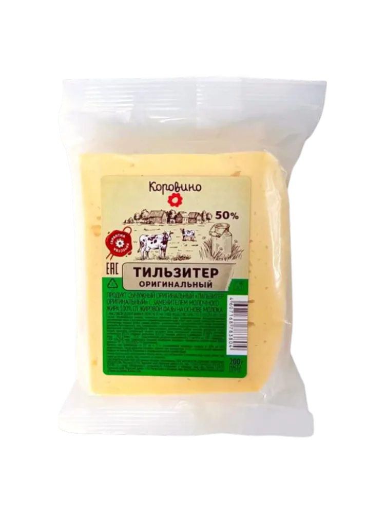 СЫРНЫЙ ПРОДУКТ СЫЧУЖНЫЙ КОРОВИНО ТИЛЬЗИТЕР 50% 200Г