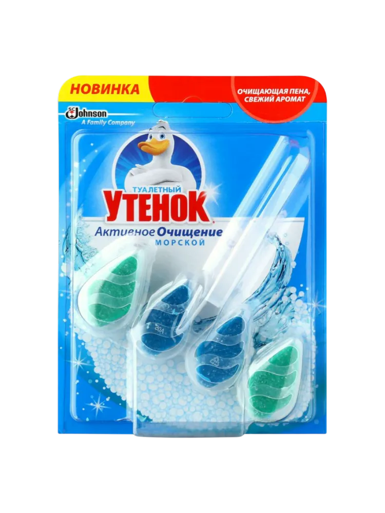 БЛОК Д/ТУАЛЕТА ТУАЛЕТНЫЙ УТЕНОК АКТИВ ОЧИЩЕНИЕ МОРСКОЙ 38,6Г