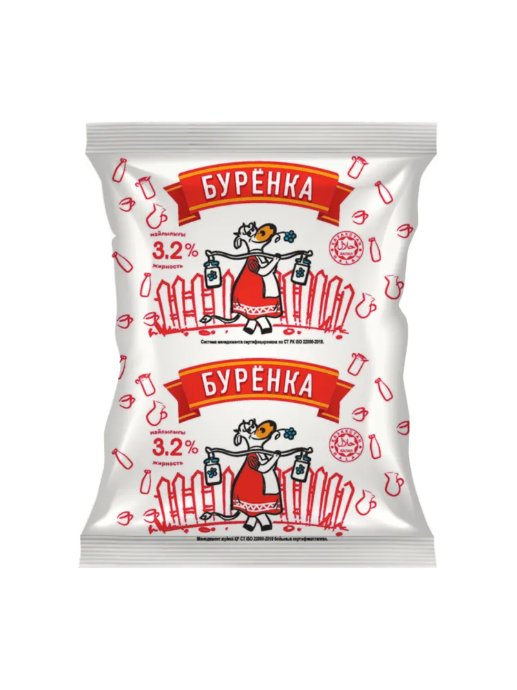 МОЛОКОСОДЕРЖАЩИЙ ПРОД  БУРЁНКА 0,8Л 3,2%
