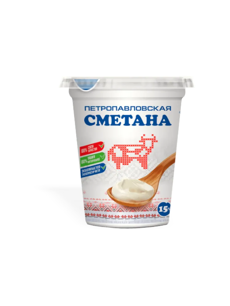 СМЕТАНА ПЕТРОПАВЛОВСКАЯ 15% 360Г