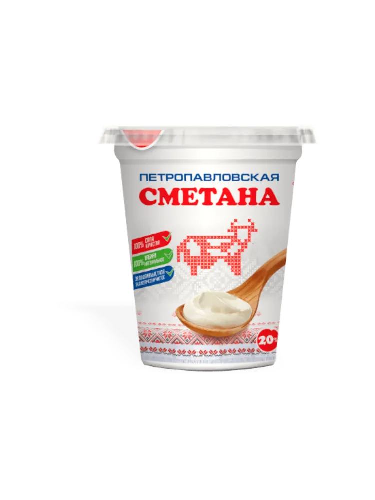 СМЕТАНА ПЕТРОПАВЛОВСКАЯ 20% 360Г