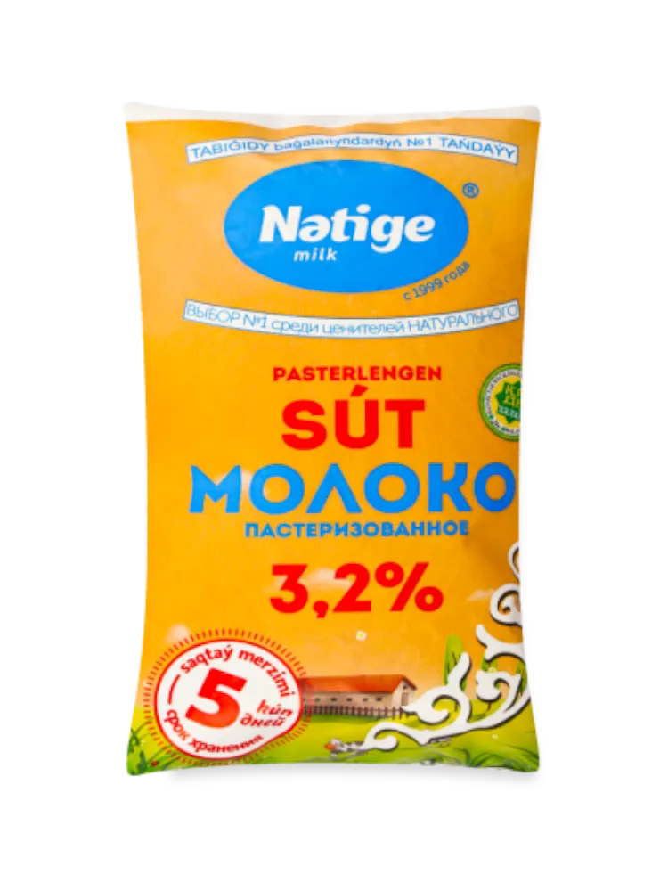 МОЛОКО КОКШЕТАУ 0.9/1Л 3.2% Ф/П НЭТИЖЕ