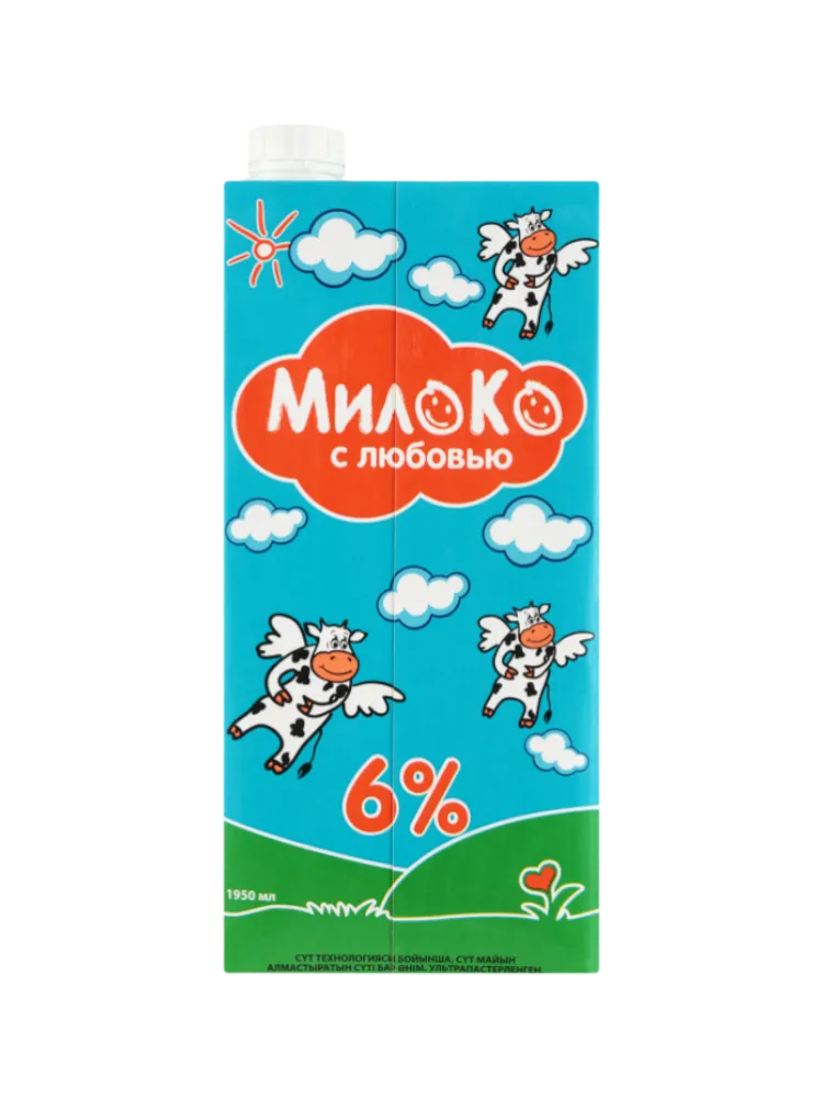 МОЛОКО МИЛОКО 1.95Л 6% ВОССТАНОВЛЕННОЕ Т/П