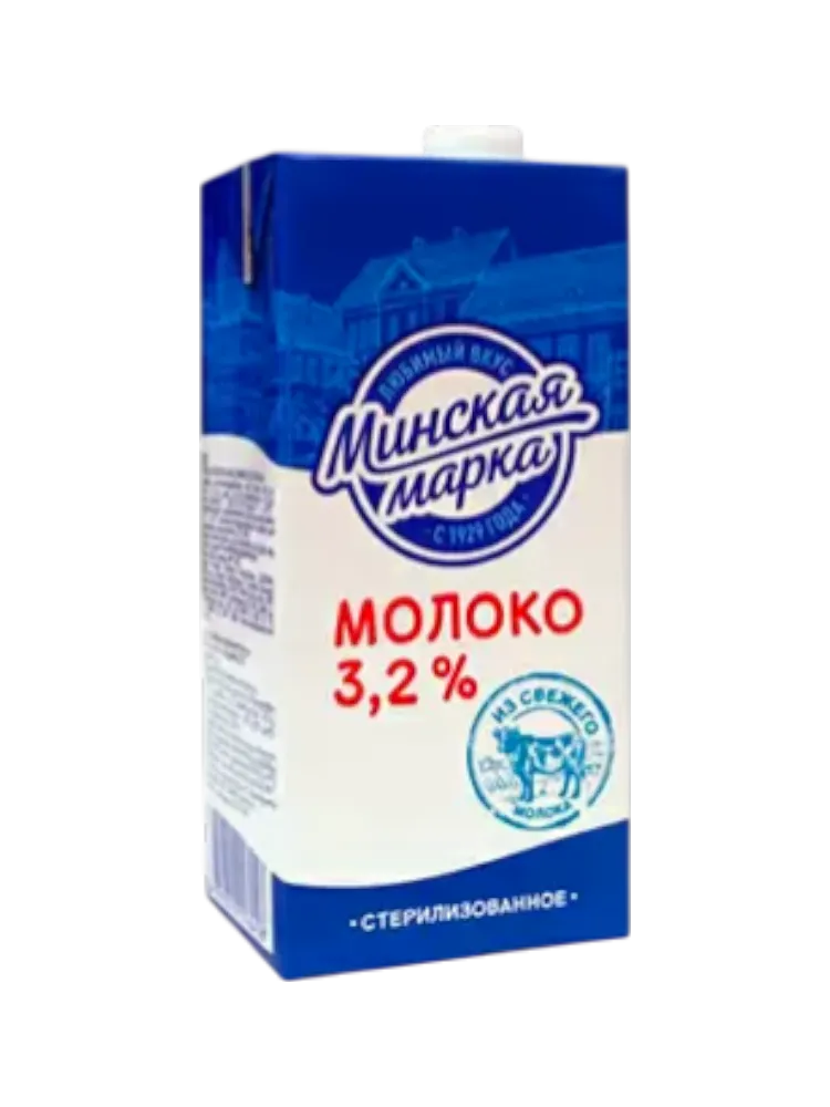 МОЛОКО МИНСКАЯ МАРКА 3,2 %ТБА 1Л