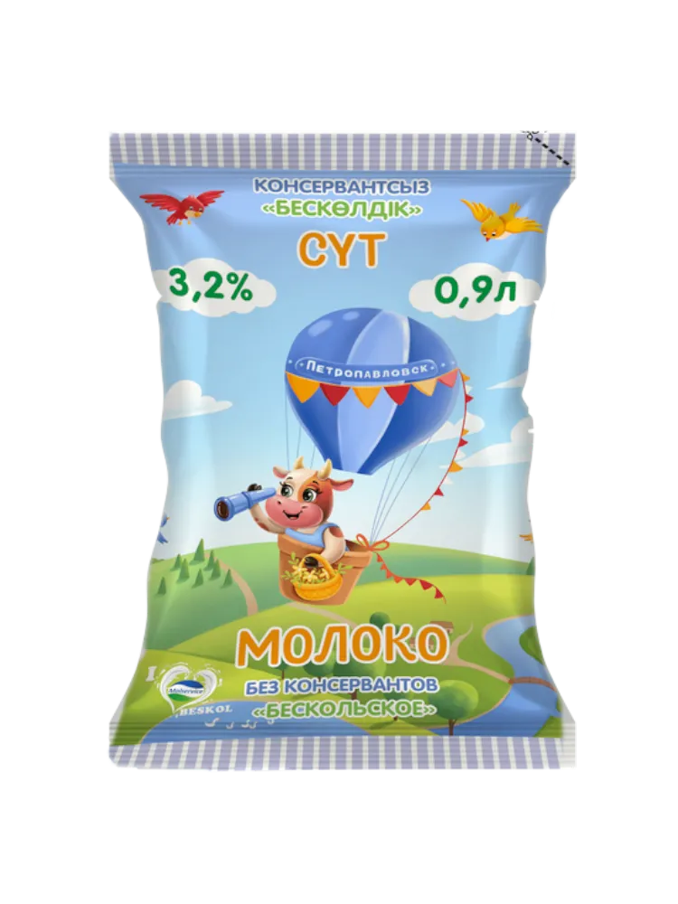 МОЛОКО МОЛСЕРВИС БИШКУЛЬ 0.9Л 3.2% Ф/П