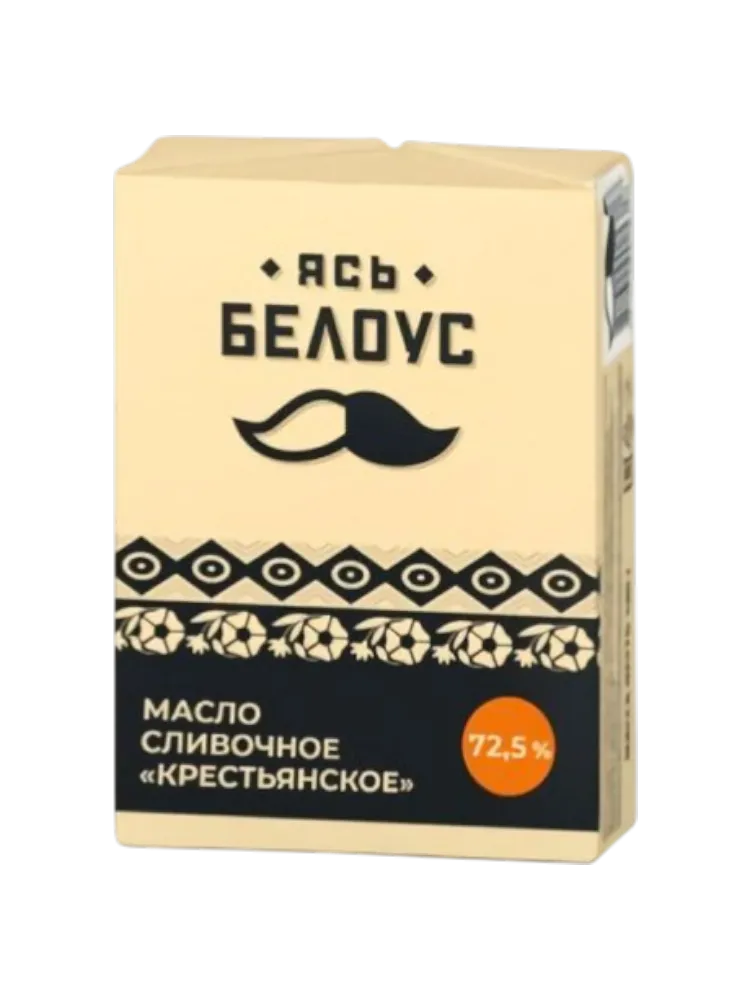 МАСЛО ЯСЬ БЕЛОУС СЛАДКОСЛИВОЧНОЕ  КРЕСТЬЯНСКОЕ 72,5% ФАС 180Г