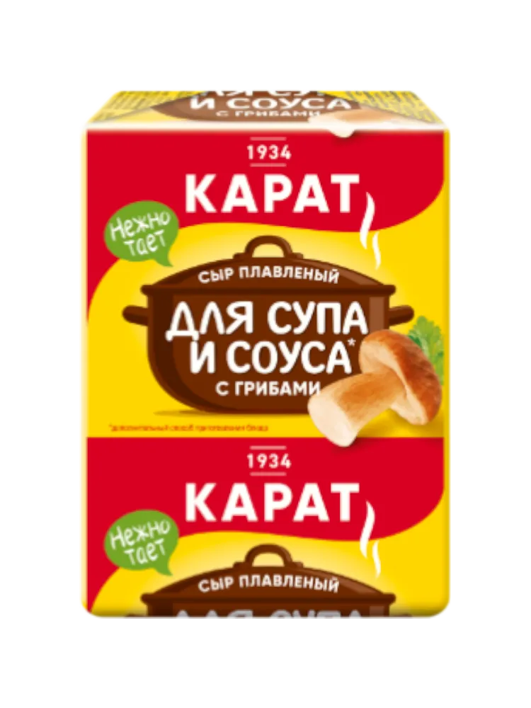 СЫР ПЛАВ КАРАТ 90Г ГРИБНОЙ ДЛЯ СУПА 