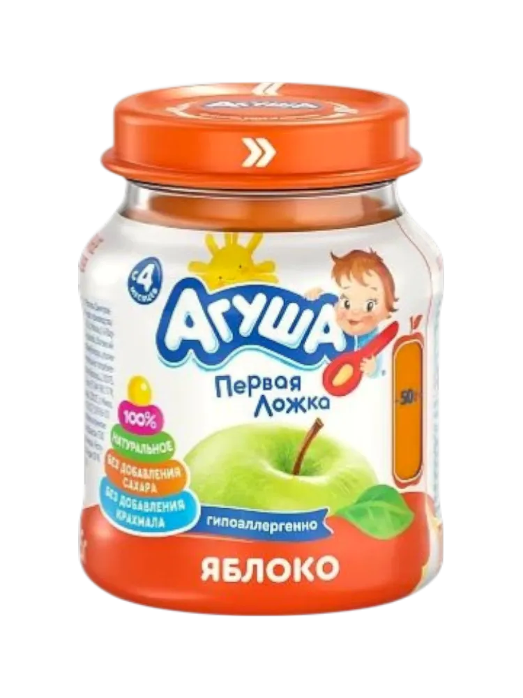 ПЮРЕ АГУША ЯБЛОКО 100Г СТ/Б