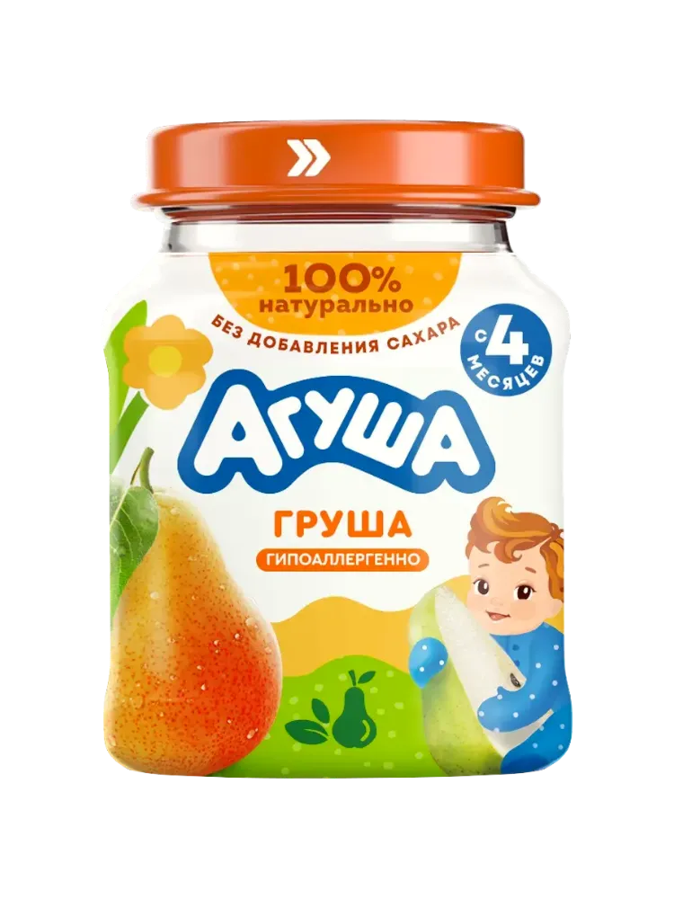 ПЮРЕ АГУША 100Г ГРУША С/Б