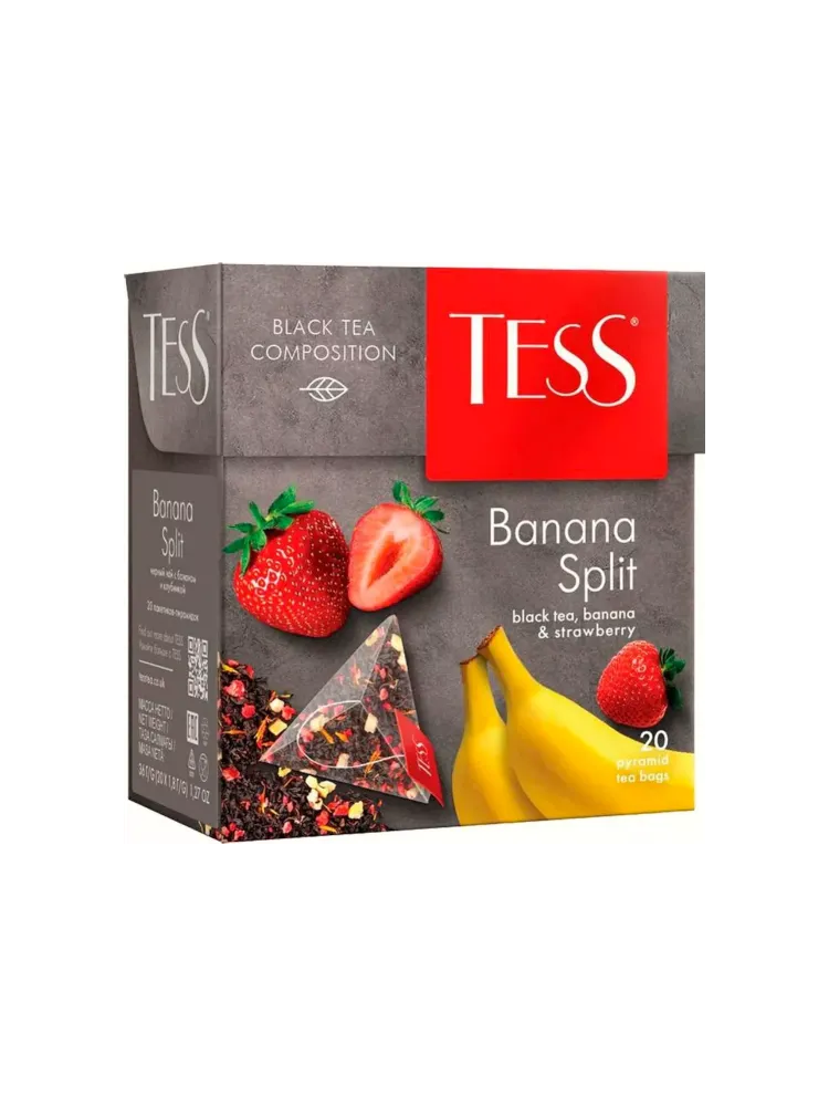 ЧАЙ TESS 1.8Г*20ШТ BANANA SPLIT ПИРАМИДКИ