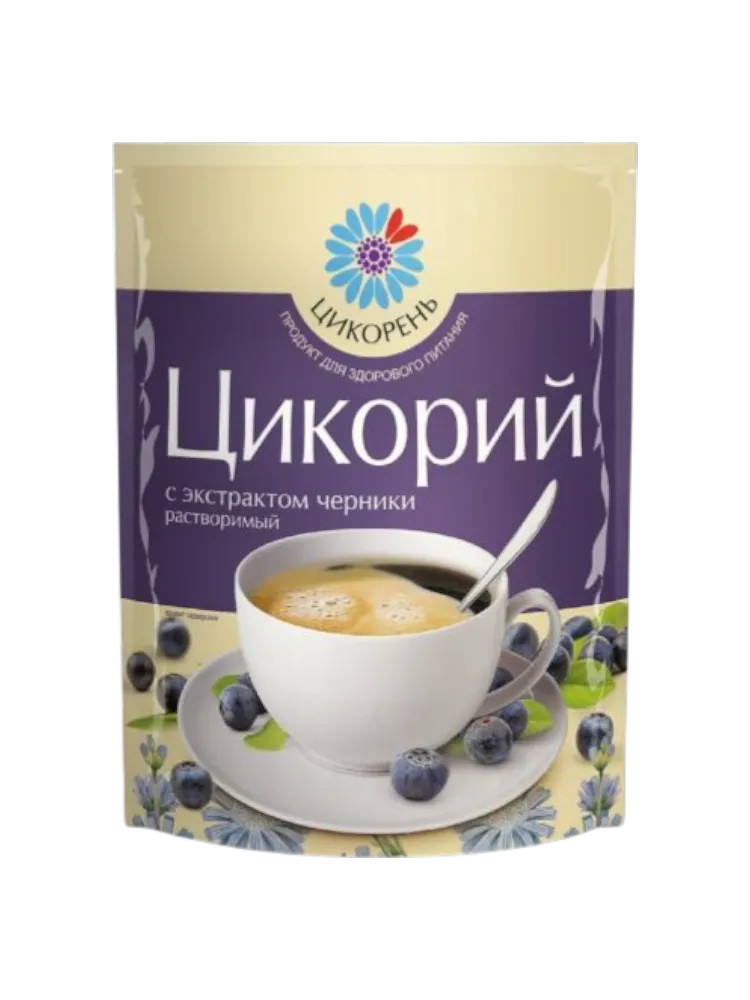 ЦИКОРИЙ ЦИКОРЕНЬ 75Г С ЭКСТРАКТОМ ЧЕРНИКИ ZIP ПАКЕТ