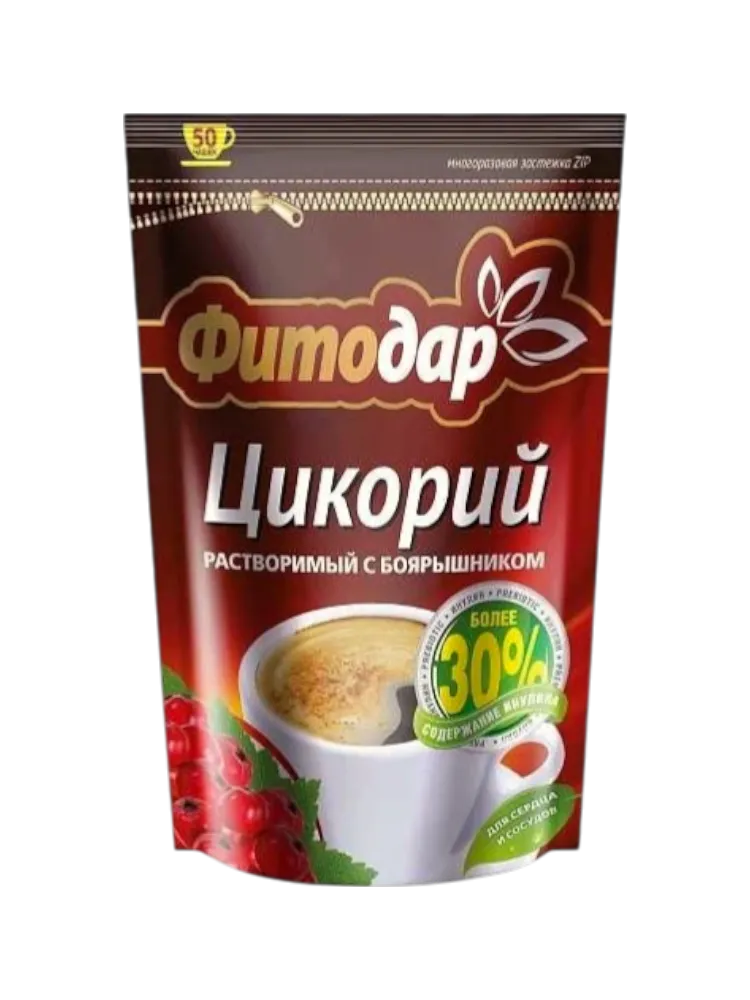 ЦИКОРИЙ ФИТОДАР 100Г С БОЯРЫШНИКОМ  ZIP ПАКЕТ 
