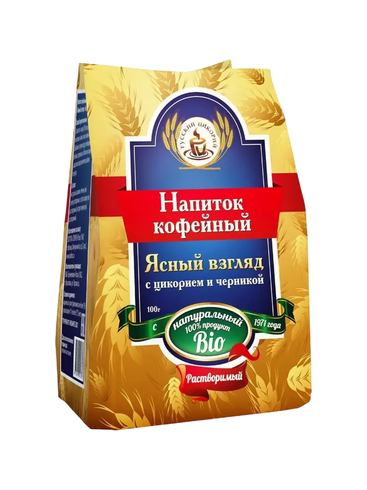 ЦИКОРИЙ РУССКИЙ НАПИТОК КОФЕЙНЫЙ 100Г ЯСНЫЙ ВЗГЛЯД