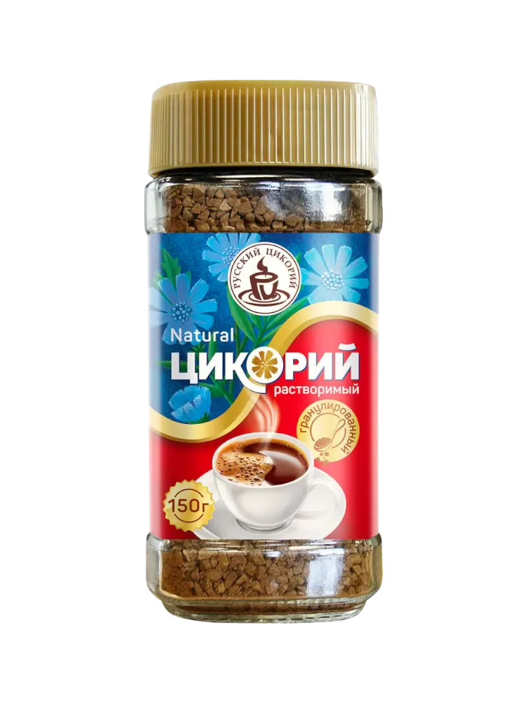 ЦИКОРИЙ ГРАНУЛИРОВАННЫЙ РУССКИЙ ЦИКОРИЙ 150Г СТ. БАНКА 