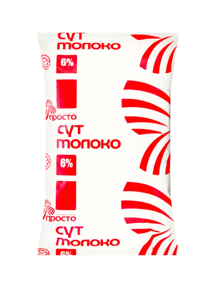 МОЛОКО ПРОСТО 0.9Л 6% Т/Ф
