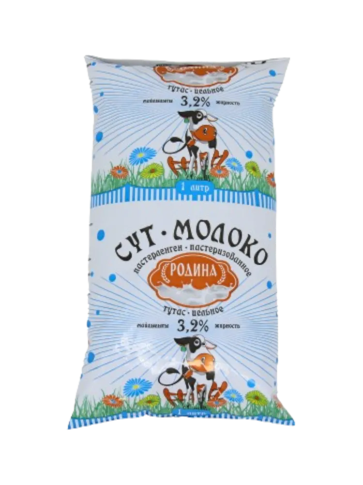 МОЛОКО РОДИНА 1Л 3.2% Ф/П