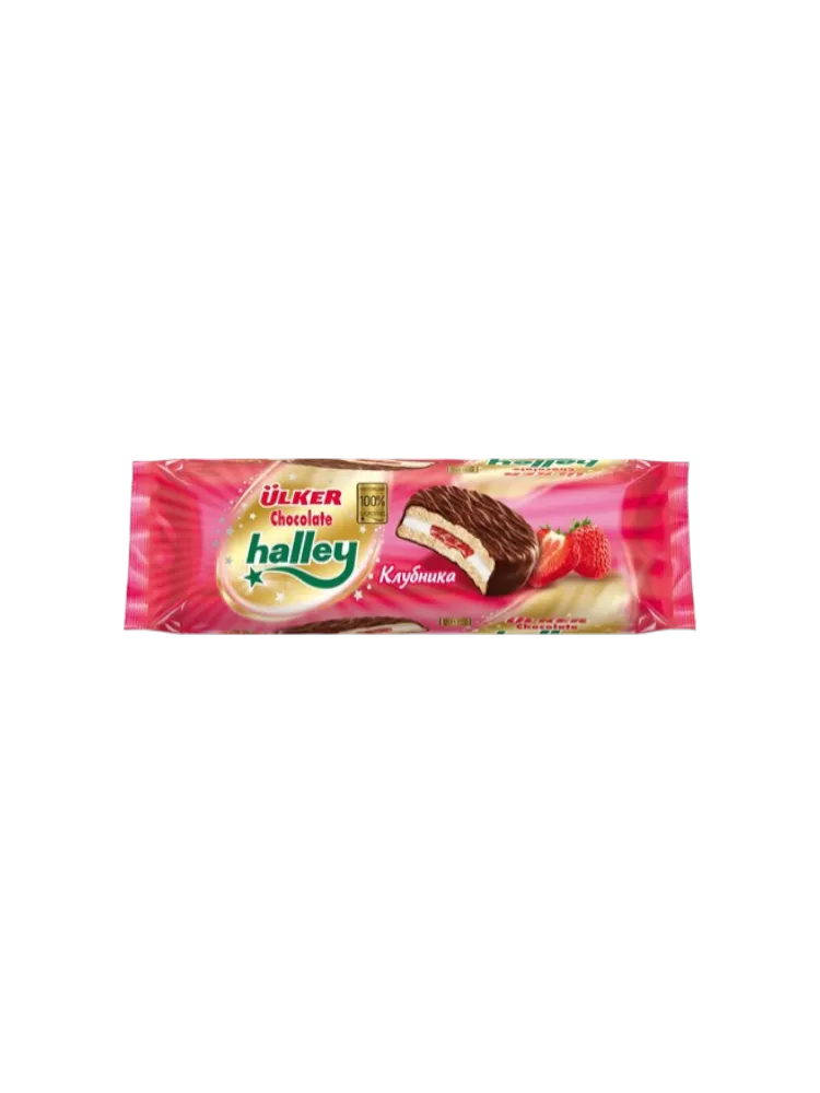 ПЕЧЕНЬЕ HALLEY 240Г МОЛ ШОК МАРШМЭЛЛОУ/КЛУБНИКА - фото 1