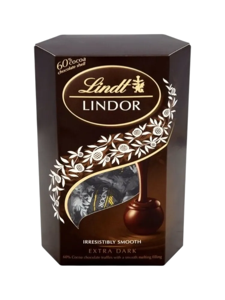 ШОКОЛАД LINDT LINDOR 100Г ГОРЬКИЙ 60% КАКАО С НЕЖНОЙ ТАЮЩЕЙ НАЧИНКОЙ(18)