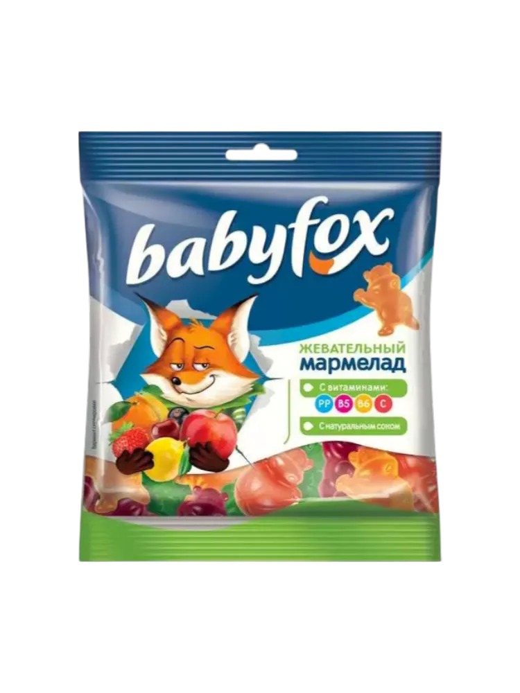 ЖЕВ МАРМЕЛАД BABYFOX 70Г БЕГЕМОТЫ