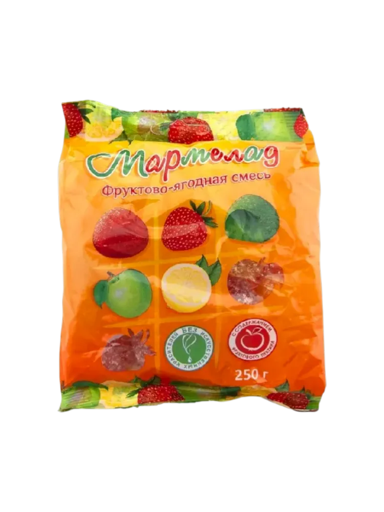 КОНФЕТЫ СЛАДА 250ГР МАРМЕЛАД ФРУКТОВО/ЯГОДНАЯ СМЕСЬ
