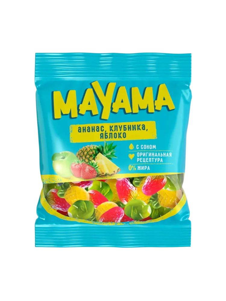 ЖЕВ МАРМЕЛАД МАЯМА 70Г СО ВКУСОМ АНАНАСА/ЯБЛОКА/КЛУБНИКИ