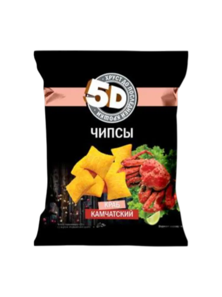 ЧИПСЫ ПШЕНИЧНЫЕ 5D 45Г КАМЧАТСКИЙ КРАБ