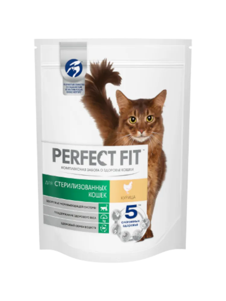 КОРМ Д/КОШЕК PERFECT FIT 190Г Д/СТЕРИЛИЗ КОТОВ И КОШЕК КУРИЦА