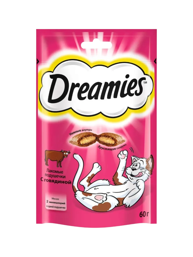ЛАКОМСТВО Д/КОШЕК DREAMIES 60Г ГОВЯДИНА