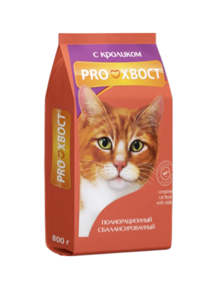 КОРМ Д/КОШЕК PROХВОСТ С КРОЛИКОМ 800Г