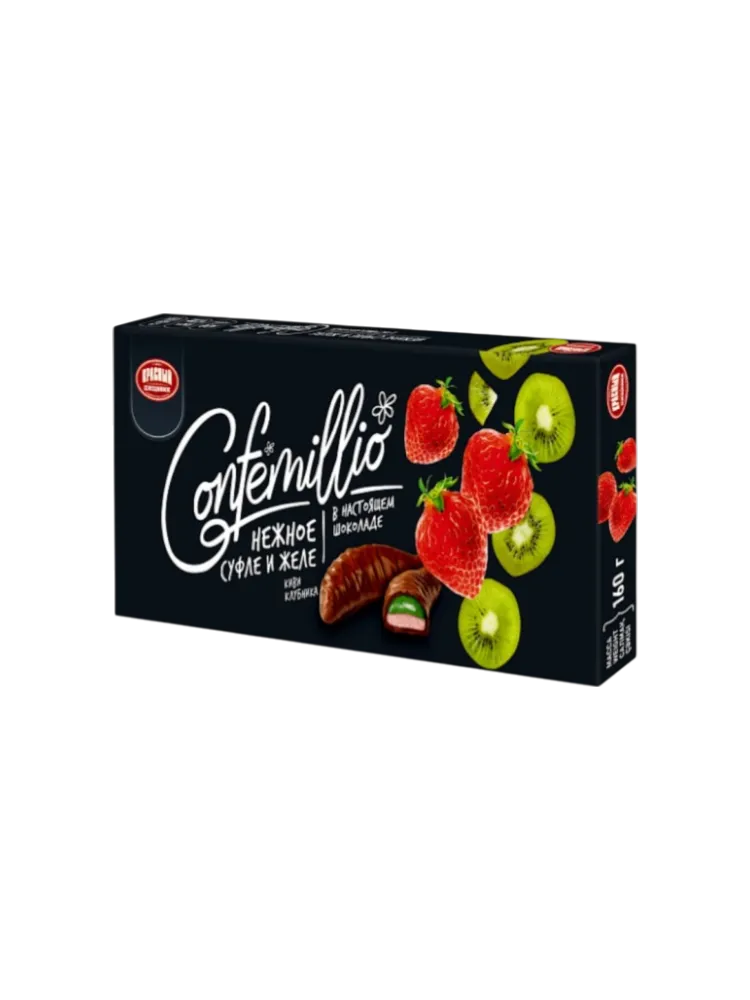 КОНФЕТЫ CONFEMILLIO СО ВКУСОМ КИВИ И КЛУБНИКИ 160ГР(12)