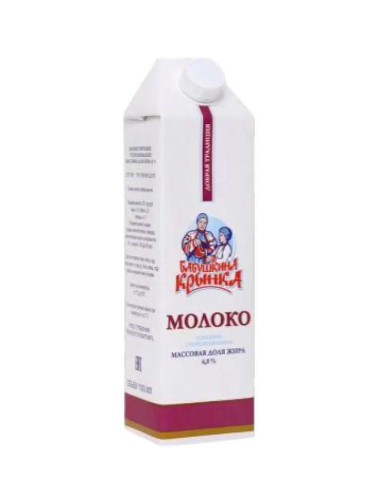 МОЛОКО БАБУШКИНА КРЫНКА ПИТЬЕВОЕ УЛЬТРАПАСТЕР 6%1Л(12)