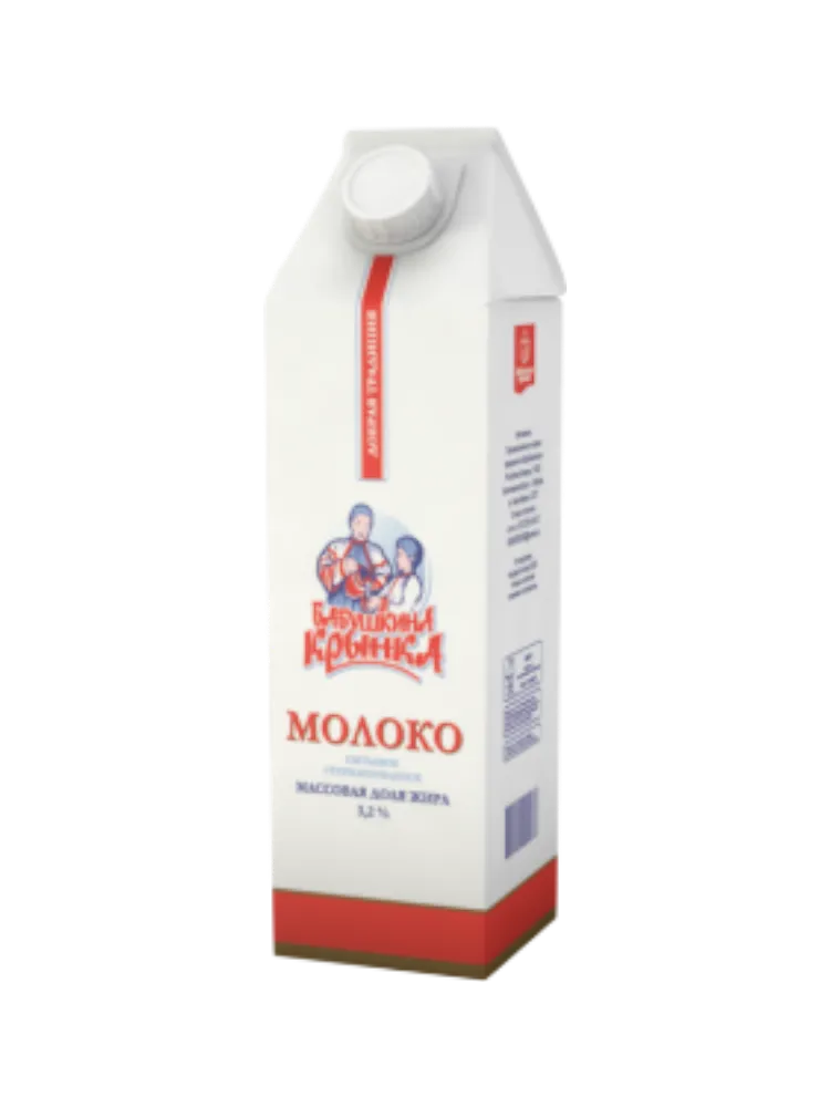 МОЛОКО БАБУШКИНА КРЫНКА ПИТЬЕВОЕ УЛЬТРАПАСТЕР 3,2%1Л(12)