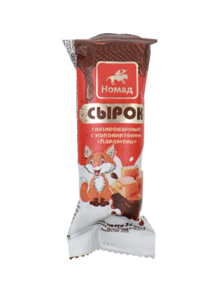 СЫРОК НОМАД 36ГР ГЛАЗИРОВАННЫЙ КАРАМЕЛЬ