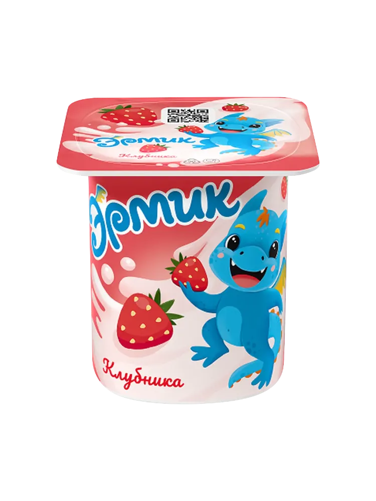 ЙОГУРТ ЭРМИК 2,5% КЛУБНИКА 110Г - фото 1